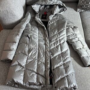 Bogner Metallic Silver Puffer Jacket